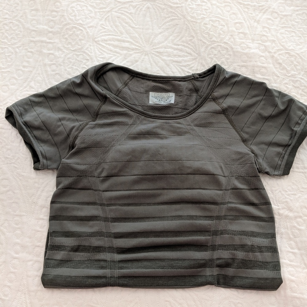 Athleta Striped Fastest Track Tee